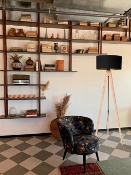 НАПОЛЬНЫЙ СВЕТИЛЬНИК, ШТАТИВ, ДЕРЕВЯННЫЙ абажур