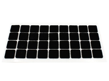 Filce samoprzylepne FLOOR CARE 20 mm x 20 mm CZARNE 36 szt./arkusz