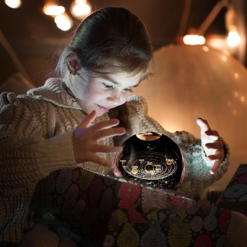 ХРУСТАЛЬНЫЙ ШАР 16 ЦВЕТОВ 4 РЕЖИМА СВЕТА USB RGB + ДЕРЕВЯННАЯ ОСНОВА