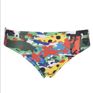 H1465 ARENA CAMOUFLAGE JR BRIEF KĄPIELÓWKI SLIPY CHŁOPIĘCE 128cm