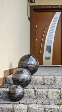 декоративный САДОВЫЙ ШАР, диаметр. 50 см ЧЕРНЫЙ СЕРЕБРЯНЫЙ