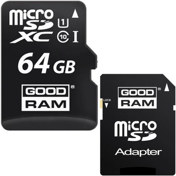 KARTA PAMIĘCI 64GB microSD Goodram + adapter