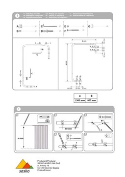 УГЛОВОЙ КАРКАС ДЛЯ ВАННЫ ДУША 80X150
