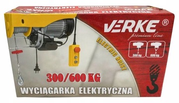 WYCIĄGARKA ELEKTRYCZNA BUDOWLANA 230V WCIĄGARKA LINOWA NA LINĘ 600KG 1050W