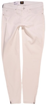 LEE spodnie SKINNY white SCARLETT CROPPED W29 L35