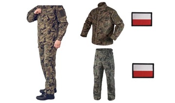 Texar Mundur Wojskowy PL Camo r.S + flagi gratis