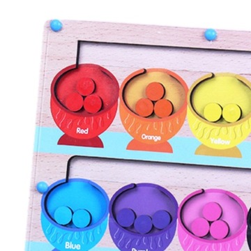 Магнитный сортировщик цветов, лабиринт, доска для путешествий, игрушки, деревянный магнит, сортировщик цветов