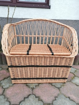 WIKLIN BENCH Плетеный багажник со спинкой Siedlisko