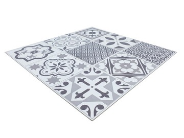 HIT Самоклеящаяся напольная плитка МОЗАИКА ВОСТОЧНАЯ Плитка Пэчворк Серая