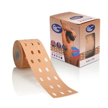 CureTape Punch Taśma kinesio limfa tejp 5cmx5m beż