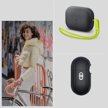 Etui silikonowe Spigen do AirPods Pro 2, + pasek