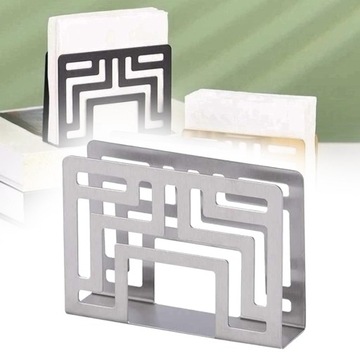 Держатель для салфеток Органайзер из нержавеющей стали Серебряный диспенсер для салфеток