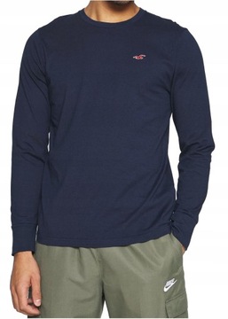 HOLLISTER Męski Granatowy Longsleeve LOGO L