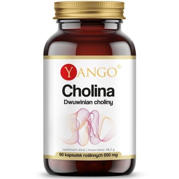 YANGO Cholina Dwuwinian Choliny 90vegcaps KONCENTRACJA ENERGIA METABOLIZM