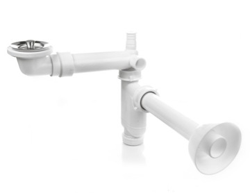 SYFON UMYWALKOWY OSZCZĘDZAJĄCY MIEJSCE PRZYŚCIENNY SOLIDNY