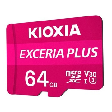 Kioxia Karta pamięci Exceria Plus (M303), 64GB, microSDXC, LMPL1M064GG2, UH