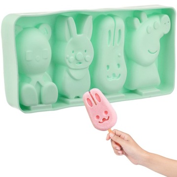 FOREMKI FORMY SILIKONOWA FORMA DO LODÓW NA PATYKU 4 WZORY