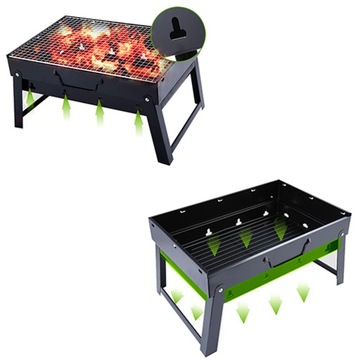 САДОВЫЙ И ТУРИСТИЧЕСКИЙ ГРИЛЬ СКЛАДНОЙ ПОРТАТИВНЫЙ ЧЕМОДАН УГОЛЬНЫЙ КЕМПИНГ
