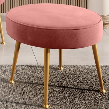 Podnóżek Shell / pufa / kolor jasny różowy