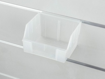 Контейнер TOP низкий Slatwall 14x12x8см молочный