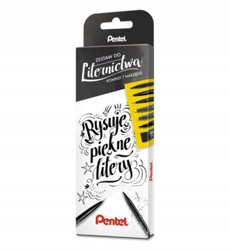 Zestaw Pentel do liternictwa z akcesoriami 7 el.