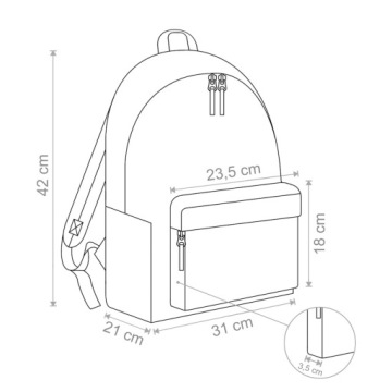 Молодежный школьный рюкзак Butterfly, черный, минималистичный для школьного дизайна