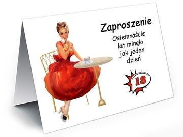Zaproszenia na 18 30 40 50 60 70 urodziny DUŻY WYBÓR