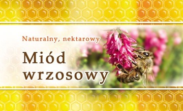 Mini etykiety na miód wrzosowy 100szt - wzór EM17