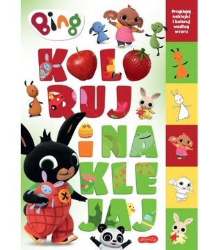 BING KOLORUJ I NAKLEJAJ KOLOROWANKA NAKLEJKI