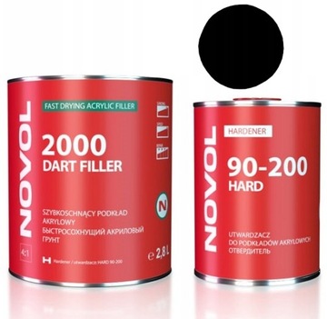 NOVOL DART FILLER 2000 PODKŁAD AKRYLOWY CZARNY 3,5