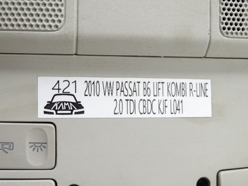 LAMPA OSVĚTLENÍ INTERIÉR KABINY POLSTROVÁNÍ VW PASSAT B6 FACELIFT 1K0947105
