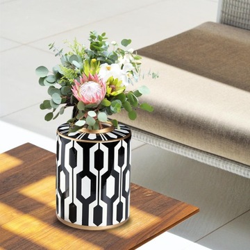 Фарфоровая подставка для растений из имбирной банки Керамическая ваза для цветов 17см x 17см x 28см