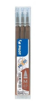 Wkład Pilot Frixion 0,7 mm BRĄZOWY - 3 sztuki