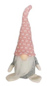 RÓŻOWY SKRZAT KRASNAL ŚWIĄTECZNY FIGURKA 22 CM