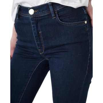 Spodnie TRUSSARDI damskie jeansowe rurki skinny granatowe klasyczne r. W25