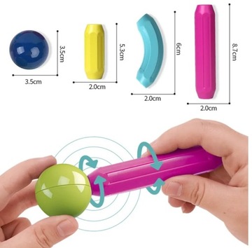 Магнитные блоки, набор магнитных блоков для детей, 64 шт.