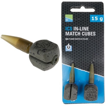 Ciężarek do bombki 15g ICS IN-LINE Match Cube 2szt