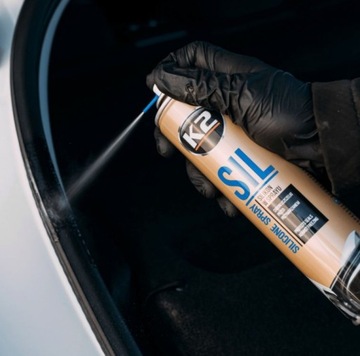 K2 SIL SILICONE GREASE SPRAY ДЛЯ РЕЗИНОВЫХ УПЛОТНИТЕЛЕЙ ДВЕРЕЙ АВТОМОБИЛЯ 300M