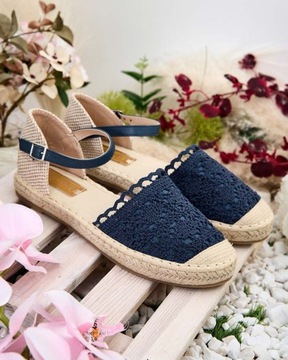 NIEBIESKIE ESPADRYLE DAMSKIE LOPETT 38