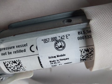 PH096 SKODA KAMIQ ^ AIRBAG ZÁVĚS PRAVÁ 657880742E