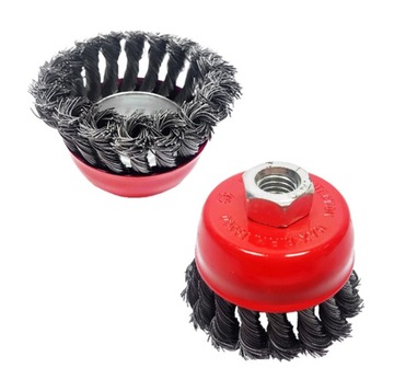 Щетка торцовая из плетеной проволоки М14 75мм.