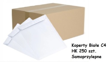 Koperta biurowe bez okienka C4 HK (229 x 324 mm) białe 250 szt. KARTON