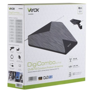 МОЩНАЯ НАПРАВЛЕННАЯ ТВ АНТЕННА DVB-T2 COMBO 4K VAYOX