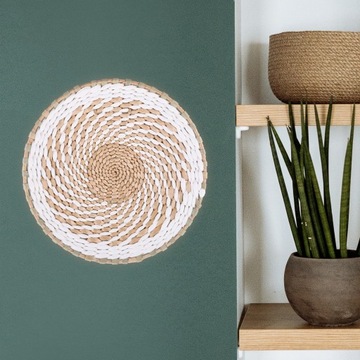 DEKOR W STYLU BOHEMIJSKIM ŚCIANA SŁOMIANA