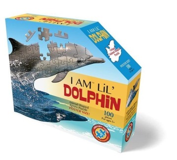 Puzzle Konturowe Układanka I AM LIL Delfin 100 el