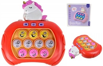 GRA ZRĘCZNOŚCIOWA POP IT DLA DZIEWCZYNKI ANTYSTRESOWA GIERKA 4w1 JEDNOROŻEC