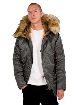 Kurtka z kapturem Alpha Industries N3B VF 59 103141 136 Ciemnoszara L