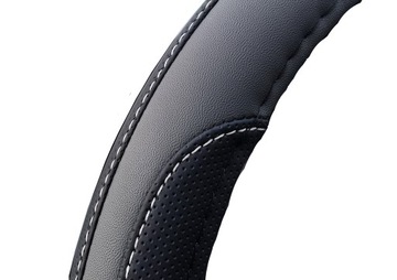 Pokrowiec nakładka na kierownice czarno szara pół perforowana 37-39 cm