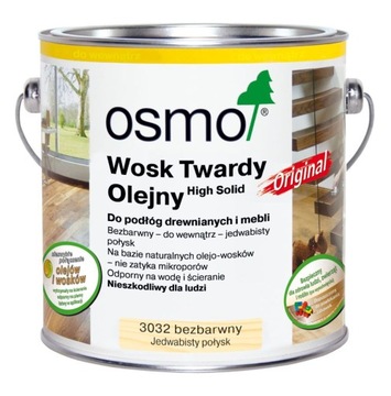 OSMO SAFETY OIL WAX. ШЕЛК. ГЛОСС 3032 0,75л