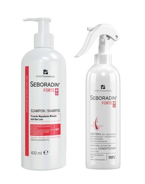 Zestaw Seboradin FORTE szampon 400 ml + odżywka bez spłukiwania 200 ml